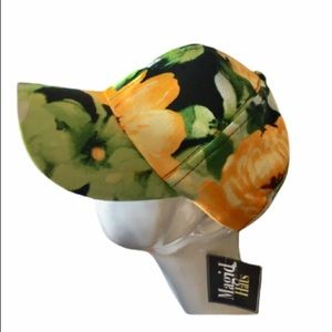 NWT Floral Baseball Cap with Adjustable Straps.